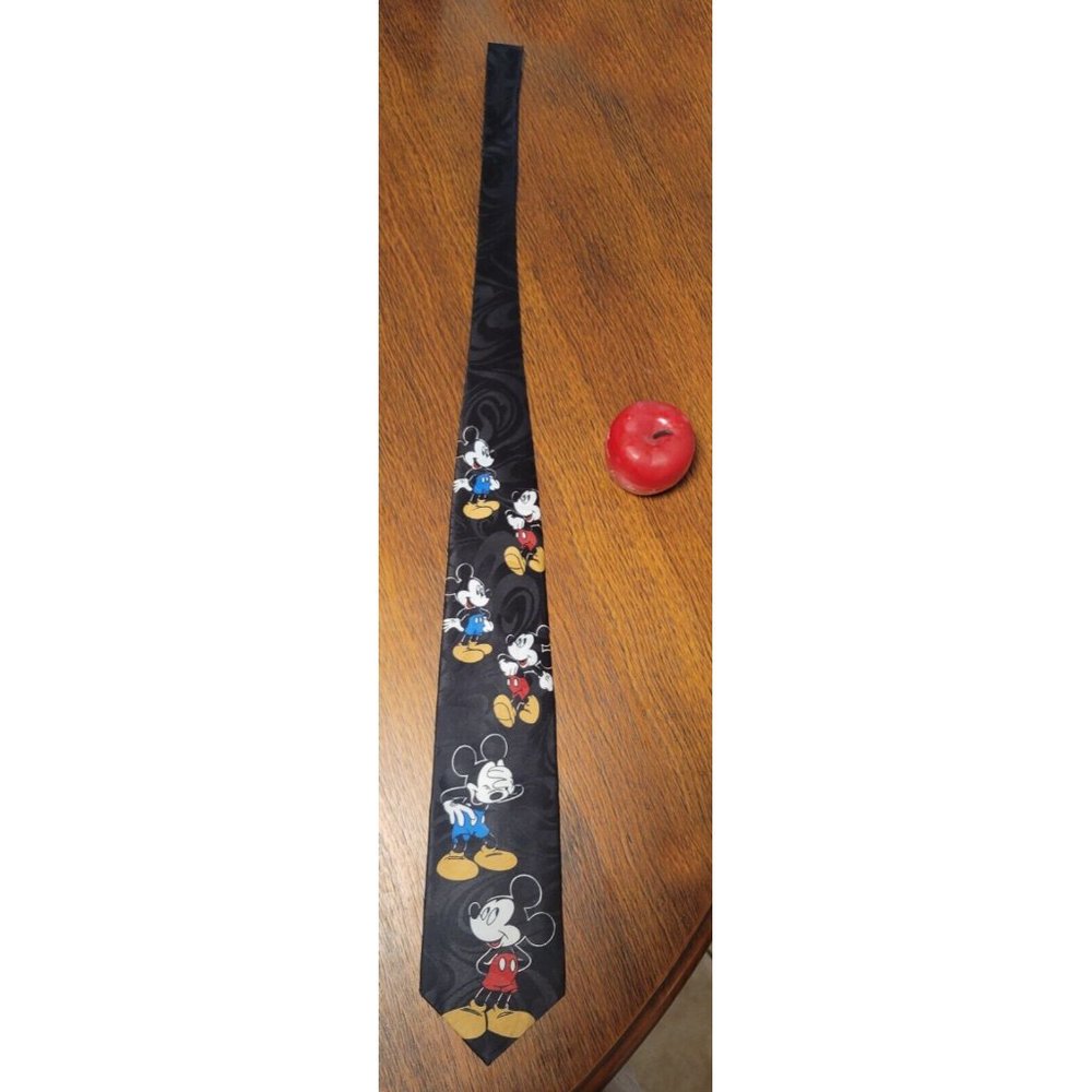 Vintage Mickey Mouse Disney Men's Tie Necktie Made in USA Balancine Black